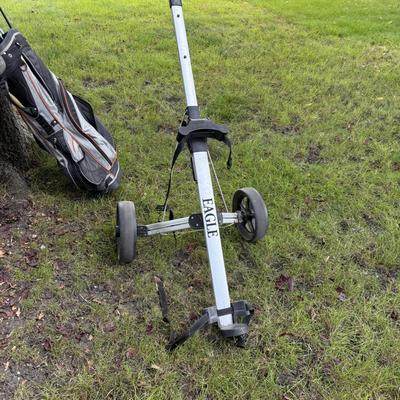 HT2 Affinity Golf Clubs, Bag, Eagle pull cart, Taylor-Made Driver
