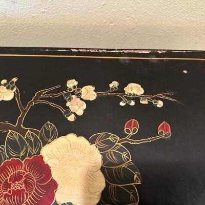 Vintage Chinese Lacquer Cabinet – Birds & Flowers