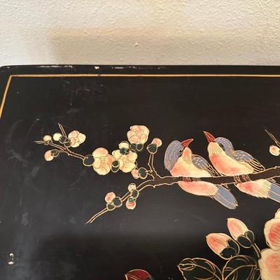 Vintage Chinese Lacquer Cabinet – Birds & Flowers