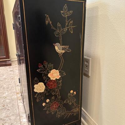 Vintage Chinese Lacquer Cabinet – Birds & Flowers