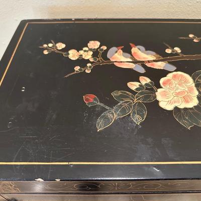 Vintage Chinese Lacquer Cabinet – Birds & Flowers