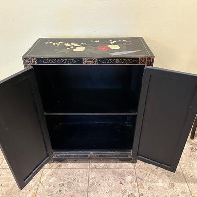 Vintage Chinese Lacquer Cabinet – Birds & Flowers