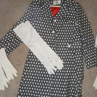 LADIES MR Z DRESS COAT, AFTER FIVE CLUTCH PURSE AND DRESS GLOVES