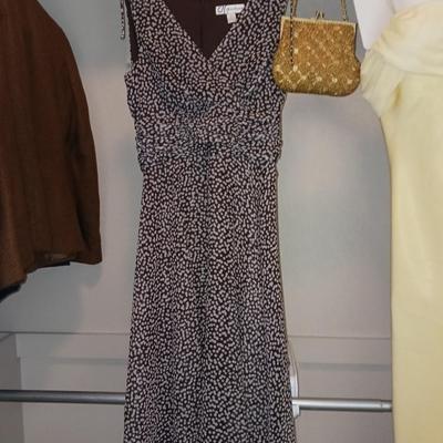 EVENING DRESSES AND A GOLD PURSE