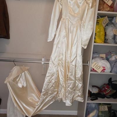 SATIN WEDDING DRESS