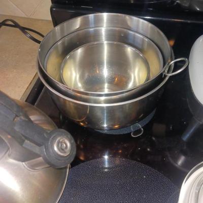 TEA KETTLES, CORNING WARE CASSEROLE DISH AND MORE