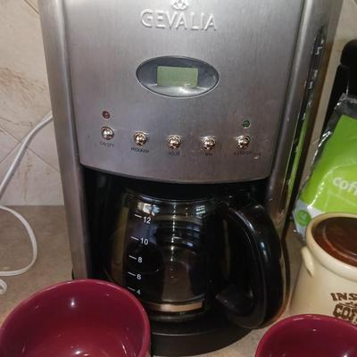 GEVALIA COFFEE MAKER, COFFEE BEAN GRINDER, & MORE