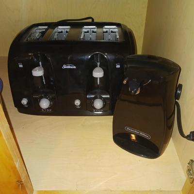 PRESSURE COOKER, 4 SLICE TOASTER & ELECTRIC CAN OPENER