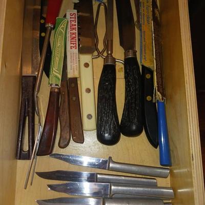 KITCHEN UTENSILS AND SOME CUTLERY