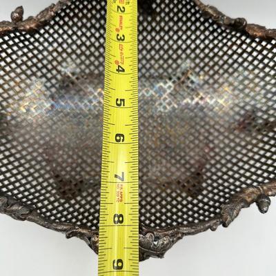 Ornate Reticulated Silverplate Centerpiece Basket