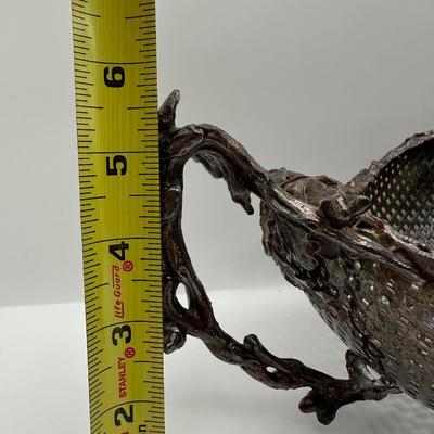 Ornate Reticulated Silverplate Centerpiece Basket