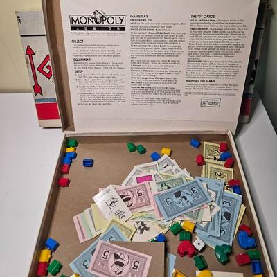 Sale Photo Thumbnail #396: Monopoly might be missing a couple tokens but both games are playably complete.

General disclaimer: this is a previously owned, antique/vintage/retro item. This means that the product may have imperfections or indication of previous wear. Photos taken ar