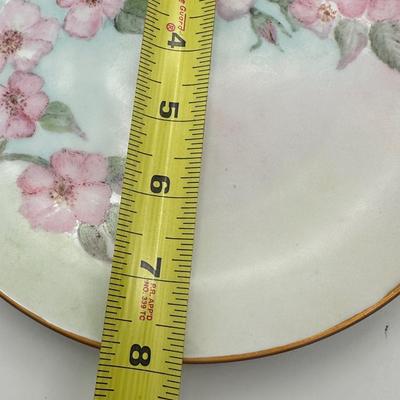 Set of 15 Hand-Painted Floral Porcelain Plates – Signed C. Farrington