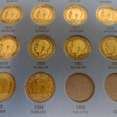 Great Britain Shilling Collection Pre-1936 Circulated Condition (#133)