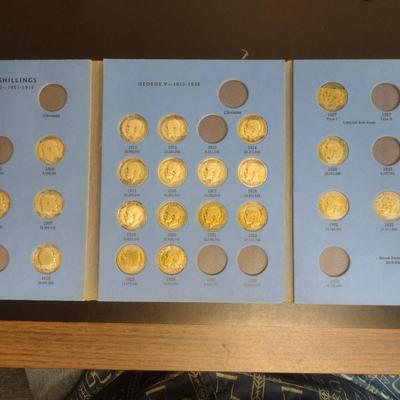 Great Britain Shilling Collection Pre-1936 Circulated Condition (#133)