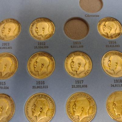 Great Britain Shilling Collection Pre-1936 Circulated Condition (#133)