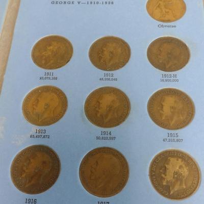 Great Britain Pennies Collection Pre-1929 Circulated Condition (#136)