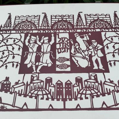 10 Artworks, Cowboy painting, Paper cut dancers, prints, photo