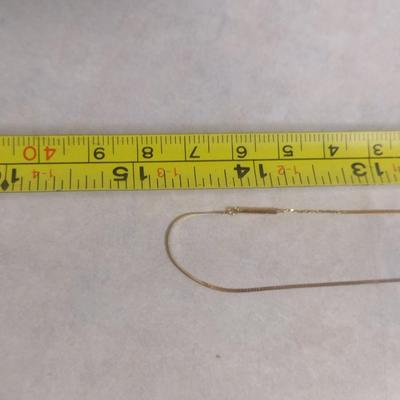 14K Yellow Gold Graduated Ball Bead Necklace with Matching Earrings 3.5 grams (#8)