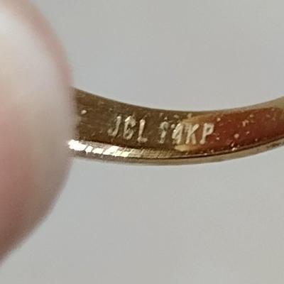 14K Yellow Gold Multi-Gemstone Designer Ring Size 6 Total Weight 5.3 grams (#11)