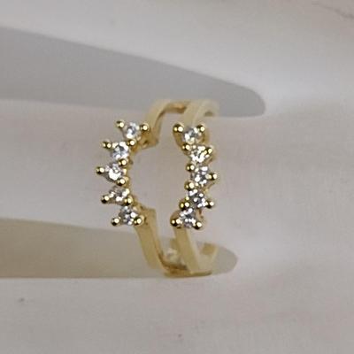 14K Yellow Gold Diamond Bridal Outer Loop Set Ring Size 6.75 Total Weight 5.2 grams (#17)