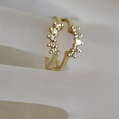 14K Yellow Gold Diamond Bridal Outer Loop Set Ring Size 6.75 Total Weight 5.2 grams (#17)