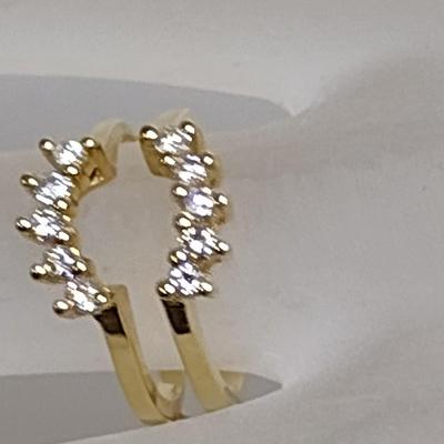 14K Yellow Gold Diamond Bridal Outer Loop Set Ring Size 6.75 Total Weight 5.2 grams (#17)
