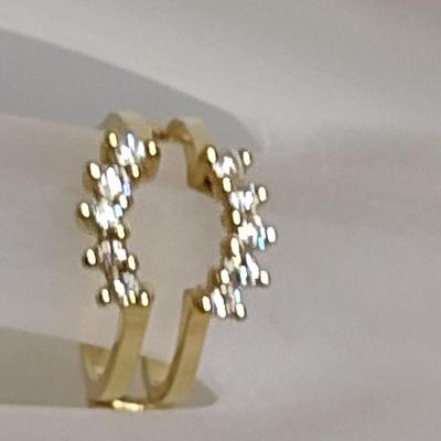 14K Yellow Gold Diamond Bridal Outer Loop Set Ring Size 6.75 Total Weight 5.2 grams (#17)