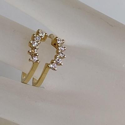 14K Yellow Gold Diamond Bridal Outer Loop Set Ring Size 6.75 Total Weight 5.2 grams (#17)