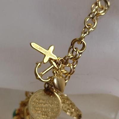 14 Karat Yellow Gold Bracelet with Charms- Approx 7" Long and Total Weight 30.5 Grams (#18)