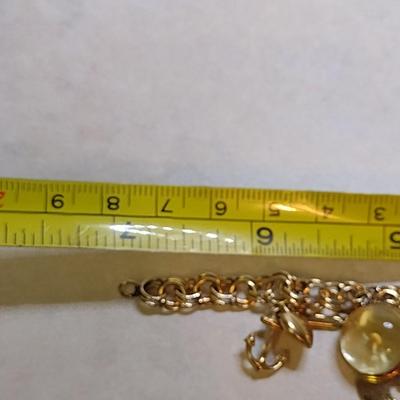 14 Karat Yellow Gold Bracelet with Charms- Approx 7" Long and Total Weight 30.5 Grams (#18)