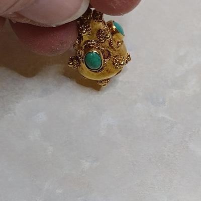 14 Karat Yellow Gold Bracelet with Charms- Approx 7" Long and Total Weight 30.5 Grams (#18)