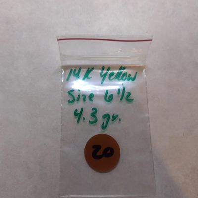 14K Yellow Gold Multi-Gemstone Ring Size 6.5 Total Weight 4.3 grams (#20)