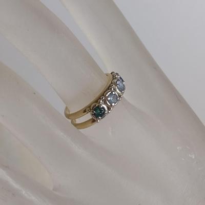 14K Yellow Gold Multi-Gemstone Ring Size 6.5 Total Weight 4.3 grams (#20)