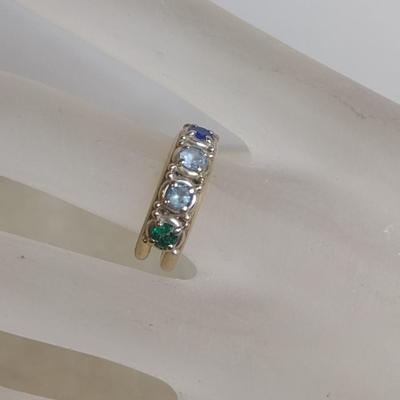 14K Yellow Gold Multi-Gemstone Ring Size 6.5 Total Weight 4.3 grams (#20)