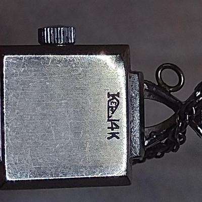 14K White Gold with Diamond Accent Longines Ladies Wristwatch Size 6" (#21)