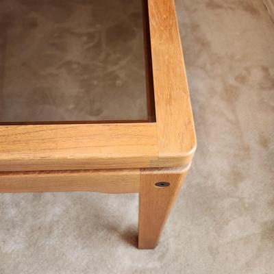 Wood Glass Dining Room Table 71x31x29