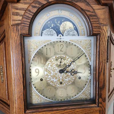 Howard Miller Grandfather Clock w Lighted Curio Cabinet 610-440
