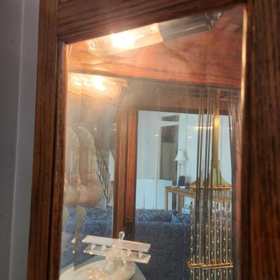Howard Miller Grandfather Clock w Lighted Curio Cabinet 610-440