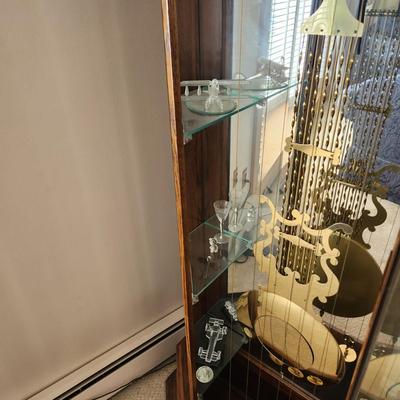 Howard Miller Grandfather Clock w Lighted Curio Cabinet 610-440