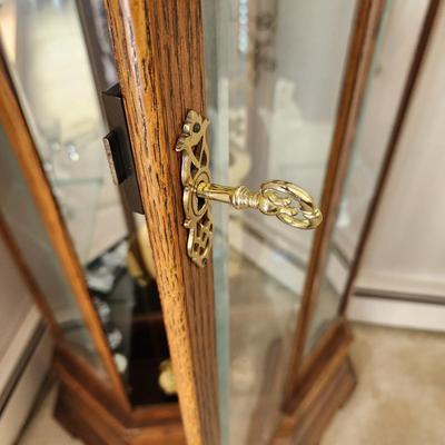 Howard Miller Grandfather Clock w Lighted Curio Cabinet 610-440