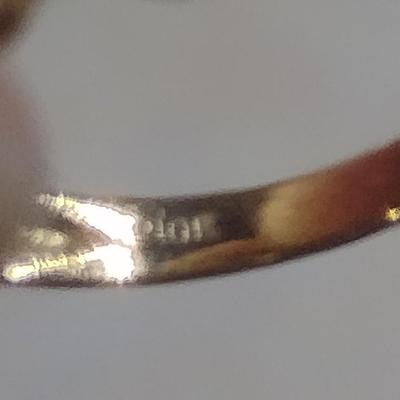 10K Yellow Gold Ruby and Diamond Filigree Band Ring Size 6 Total Weight 3.0 Grams (#26)