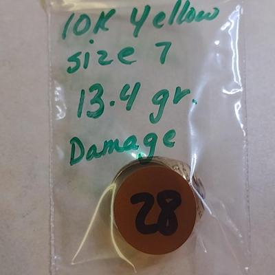 10K Yellow Gold Insignia Ring Size 7 Total Weight 13.4 grams (#28)