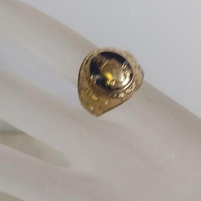 10K Yellow Gold Insignia Ring Size 7 Total Weight 13.4 grams (#28)