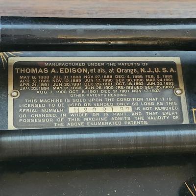 Antique Thomas Edison Home Phonograph w Wax Cylinders