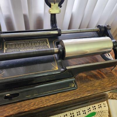 Antique Thomas Edison Home Phonograph w Cylinders Tested