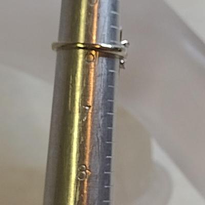 18K White Gold Emerald Cut Citrine and Diamond Cocktail Ring Size 6 Total Weight 6.1 grams (#30)