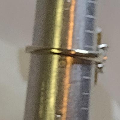 18K White Gold Emerald Cut Citrine and Diamond Cocktail Ring Size 6 Total Weight 6.1 grams (#30)