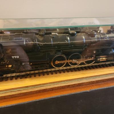 Rio Grande 8459 Rotary Snow Plow, NYC 4-6-4 Hudson Steam #773 New York Central Tender in Glass Show Case