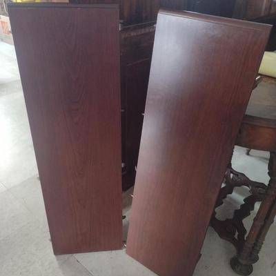 Cherry Finish Wooden Dining Table with Six Windsor Chairs